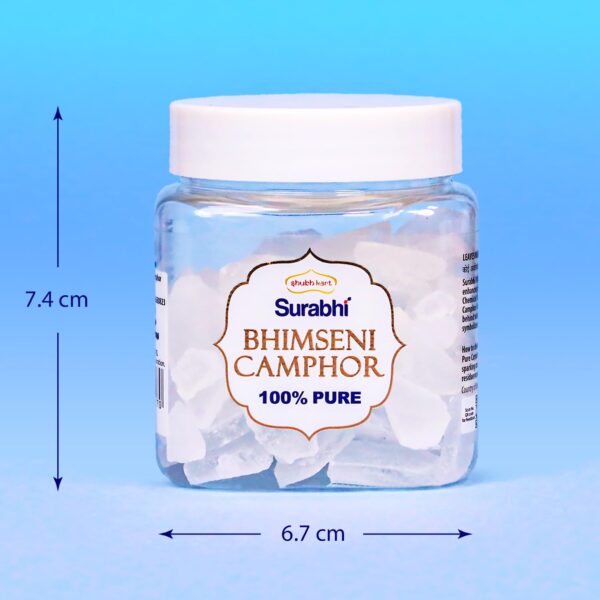 Shubhkart Surabhi Pure Organic and Original Bhimseni Camphor Kapoor Container |Purifying & Pleasant Fragrance for Pooja, Hawan, Air Freshener |Organic Camphor, Diffuser Camphor - 100 gm - Image 8