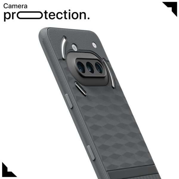 Amazon basics Back Cover for Nothing Phone 3a 5G| Full Camera Protection | TPU Soft Flexible Shockproof Bumper Case(Grey) - Image 6