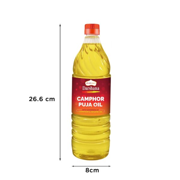 Shubhkart Darshana Camphor Puja Oil for Puja, Festivals, Havan, Spiritual Puja | Til Oil for Pooja |Camphor Fragrance |Long Lasting Deepam Oil For Daily Pooja Items (900 Ml/Pack) Non-Edible - Image 4