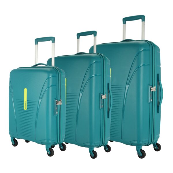 American Tourister Ivy 4 Wheel Spinner Polypropylene (Pp) 3 Pc Set Sea Green Hard Trolley Bag with TSA Lock Small, Medium & Large (55Cm + 68 Cm + 77Cm) - Image 2