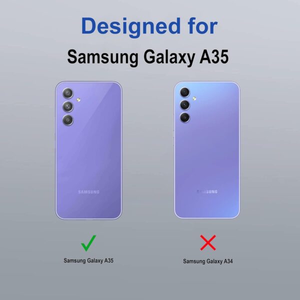 amazon basics Back Case Cover for Samsung Galaxy A35 5G (TPU + PC_Transparent) - Image 3