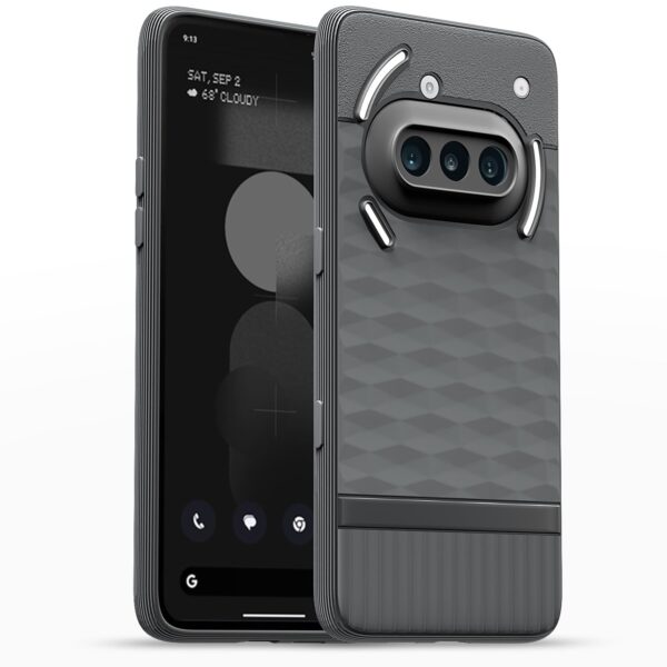 Amazon basics Back Cover for Nothing Phone 3a 5G| Full Camera Protection | TPU Soft Flexible Shockproof Bumper Case(Grey) - Image 2