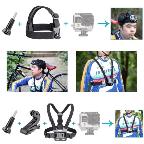 ADOFYS 40 in 1 Action Camera Accessory Kit Bundle Compatible for GoPro Hero 12/11/10/9/8/7/6/5/4/3/ SJCAM/Akaso/Apeman/Xiaomi Yi Action Camera - Image 6