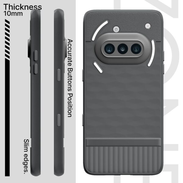 Amazon basics Back Cover for Nothing Phone 3a 5G| Full Camera Protection | TPU Soft Flexible Shockproof Bumper Case(Grey) - Image 4