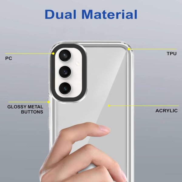 amazon basics Back Case Cover for Samsung Galaxy A35 5G (TPU + PC_Transparent) - Image 7