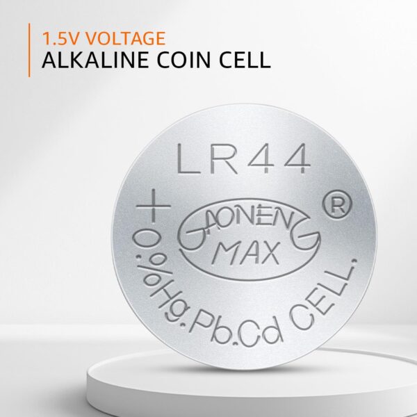 Amazon Basics Long-Lasting LR44 Alkaline Coin Cell Batteries | 1.5V Voltage | Lightweight & Portable (Pack of 10) - Image 3