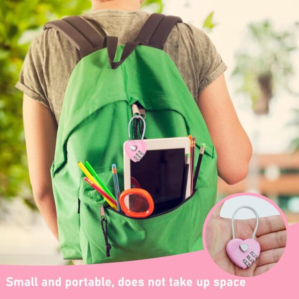 4pcs Number Lock for Bag, Small Locks for Luggage Bag, Combination Lock Zinc Alloy Steel Wire Lock, Generic Digital Lock Home Tools Luggage Lock Password Lock for Locker and Gym Bag - Image 5