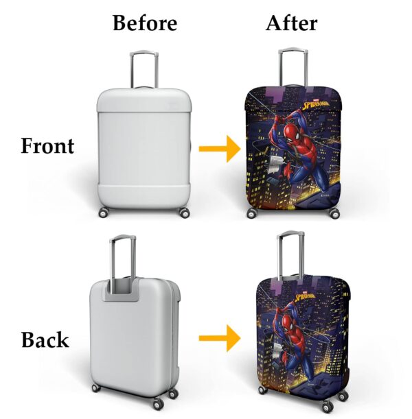 Kuber Industries Marvel Spiderman Luggage Cover|Polyester Travel Suitcase Cover|Washable|Stretchable Suitcase Protector|26-30 Inch|Large (Multicolor) - Image 5
