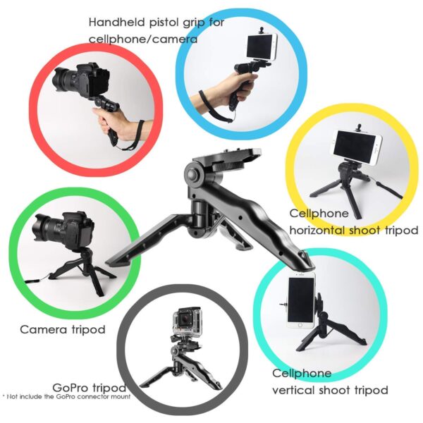 HOLD UP Photography Mobile Holder Mini Tripod Camera Stand with Horizontal & Vertical Rotation | for Vlogging, Video Shooting, YouTube etc Compatible with All Mobile Phones, Action GoPro Cameras DSLR - Image 5
