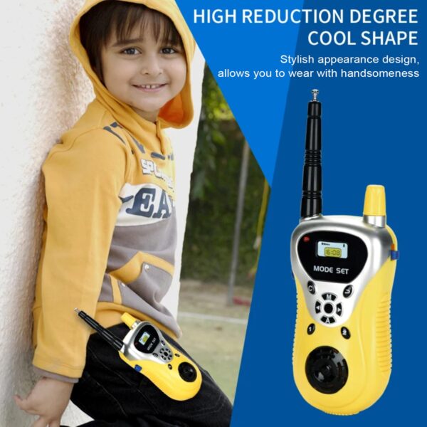 VGRASSP Walkie Talkie Toys for Kids 2 Way Radio Toy for 3-12 Year Old Boys Girls, Up to 20 Meter Outdoor Range Yellow - Image 6
