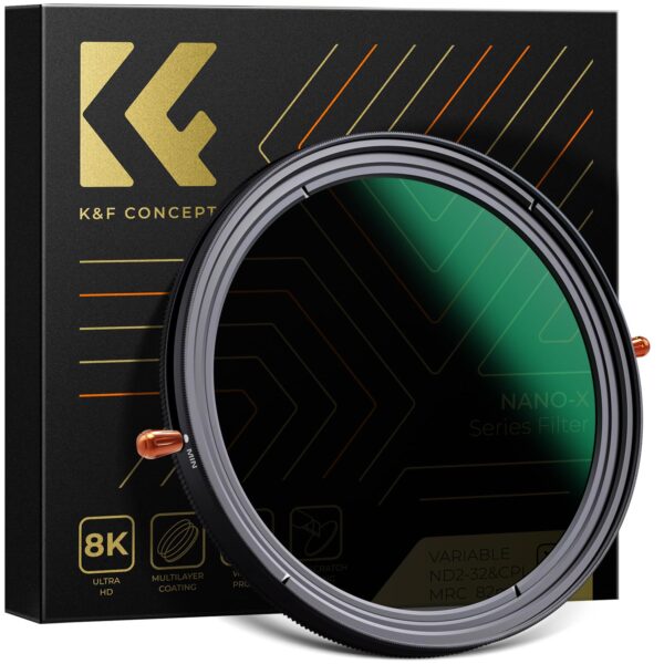 K&F Concept K&F Concept 67mm Variable Fader ND2-ND32 ND Filter and CPL Circular Polarizing Filter 2 in 1 for Camera Lens No X Spot Weather Sealed - Image 2