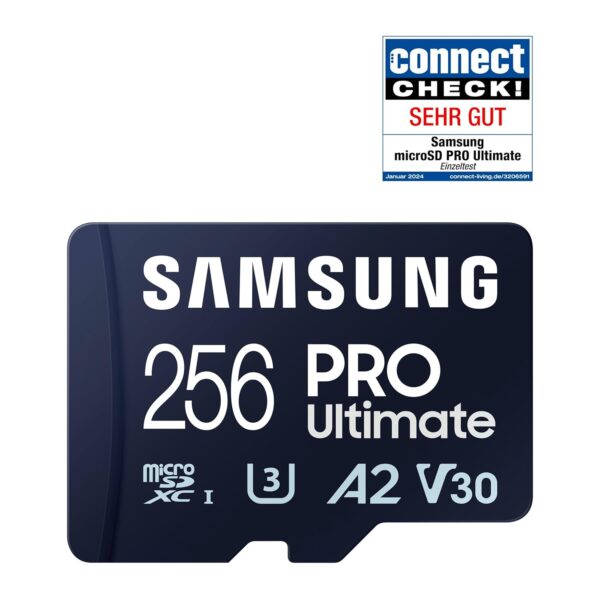 SAMSUNG PRO Ultimate microSD Memory Card + Adapter, 256GB microSDXC, Up to 200 MB/s, 4K UHD, UHS-I, Class 10, U3,V30, A2 for Action Camera, Drone, Gaming, Phones, Tablets, MB-MY256SA/WW - Image 3
