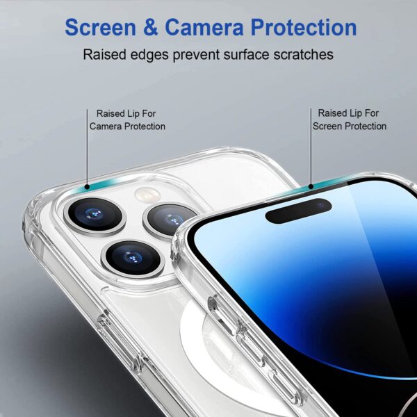 amazon basics Back Case Cover For Iphone 14 Pro Max (Thermoplastic Polyurethane_Clear) - Image 5