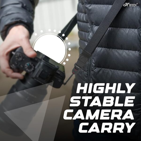 Hiffin Slide Camera Buckle Neck & Shoulder Strap Belt Comfortable & Adjustable Camera Neck & Shoudler Sling Strap for DSLR Camera - Image 7
