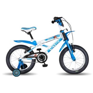 Vaux 2Cati Sports Kids Cycle for Boys, Sporty Bicycle for Kids with Steel Frame, Alloy Rims, 16×2.40 Tubular Tyres (Blue, 16T)