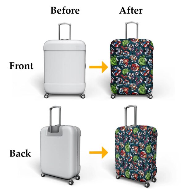 Kuber Industries Marvel Avengers Luggage Cover|Polyester Travel Suitcase Cover|Washable|Stretchable Suitcase Protector|22-26 Inch|Medium (Blue) - Image 5