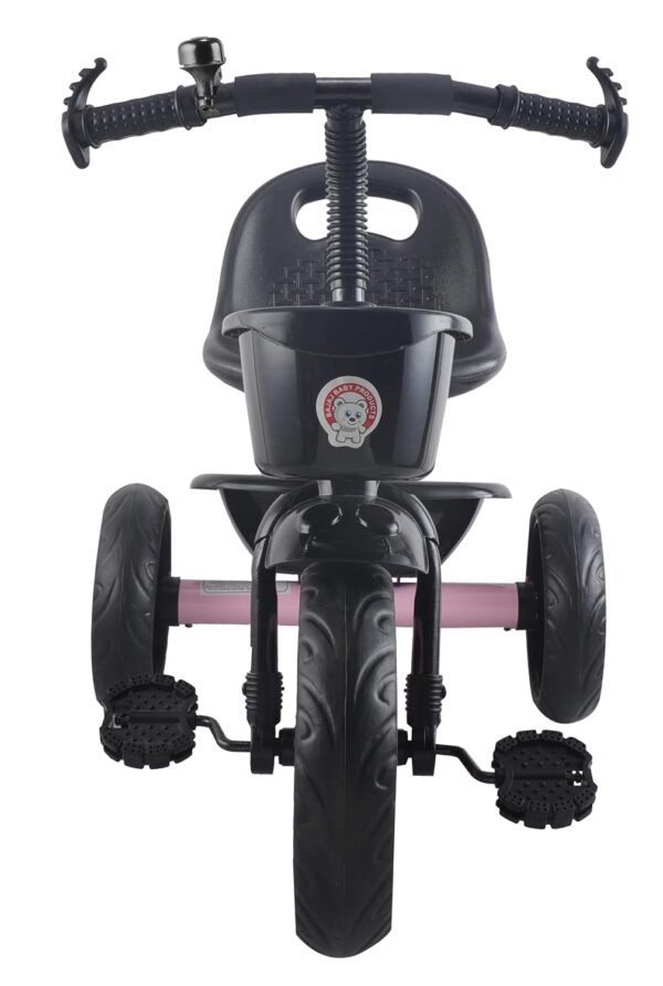 Toyzoy Pluto Lite Tricycle for Kids | Cycle for Kids 1-4 Years | Baby Cycle | Bicycle for Kids with Storage Basket, Cushion Seat and Seat Belt TZ-547 (Pink) - Image 2