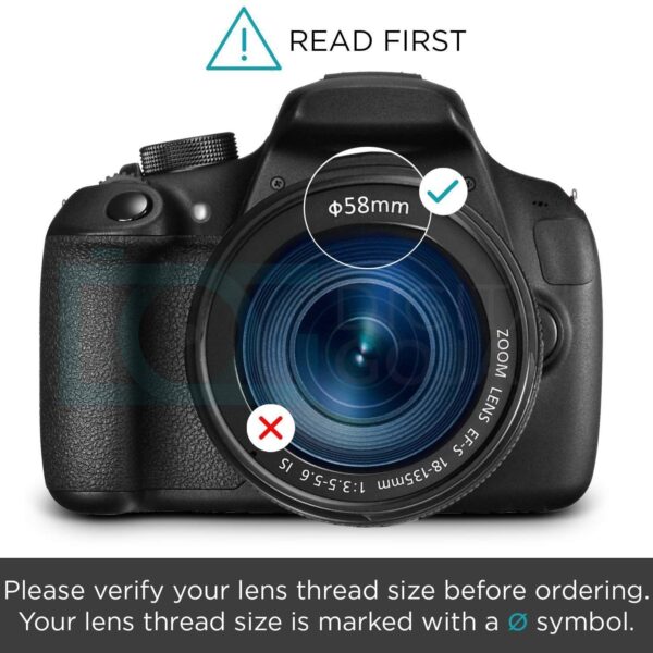 Hanumex® 58MM Reversible Flower Lens Hood for Canon EOS 700D 650D 600D 550D 500D 450D 400D 350D 300D 1100D 100D 60D 1150D 1200D 1300D 18-55MM Lens 55-250MM Lens Lens Hood 58 mm Black - Image 5