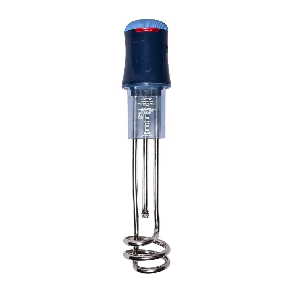 Havells Plastic Hp10 Auto 1000 watts Immersion Heater|Isi Mark Heavy Duty 3 Pin Moulded Plug,Touch Protection Cover|Waterproof,Heating Indicator,Nickel Plating,Warranty: 2 Year Comprehensive|(Blue)