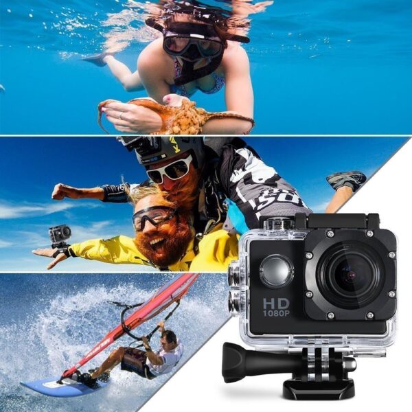SIRGAWAIN Action Camera 1080P 12MP Sports Camera Full HD 2.0 Inch Action Cam 30m/98ft Underwater Waterproof Camera with Mounting Accessories (CAM3) - Image 6