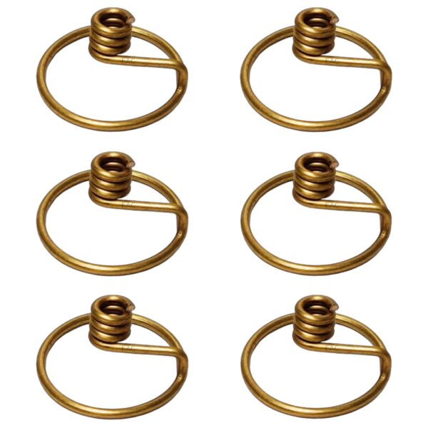 PulGos Pure Brass Niranjan Kadi – Elegant Wick Holder for Diya and Oil Lamps, Perfect for Traditional Lighting and Spiritual Rituals, Thiri Stand for Deepak (Pack of 6 Gold) - Image 2