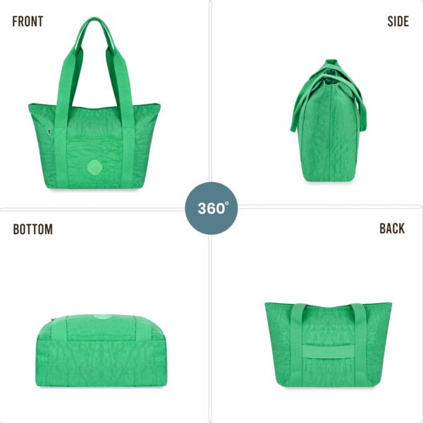 Storite 33cm Nylon Travel Duffle Bag for Women – Stylish Weekender & Overnight Luggage, Trendy Shoulder Handbag (Mint Green - 29x11.5x33 cm) - Image 9