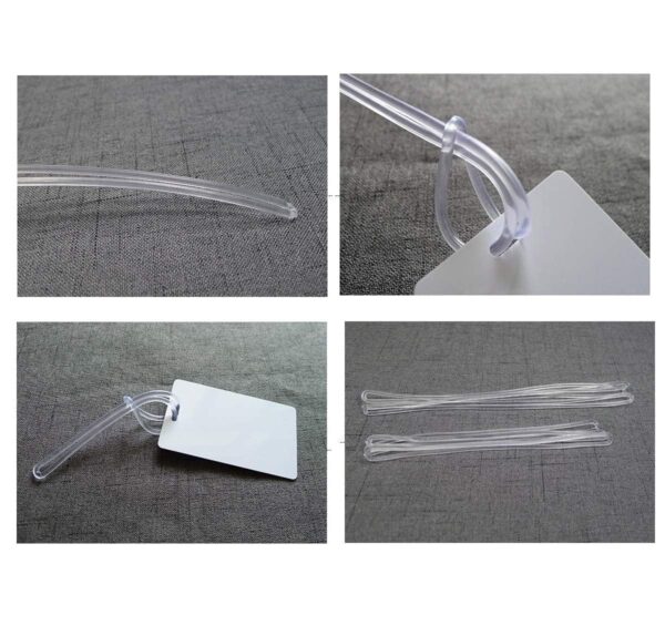 Kidultz Clear Transparent Silicone Luggage Loop/Straps/Band for Luggage Tag Holder, Keychains, etc… Non-Tearable & Elastic - 6 inch (50) - Image 8