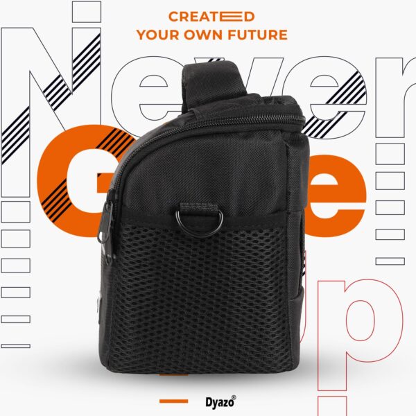 Dyazo Light Weight Water Resistant Single Shoulder Crossbody Camera Bag/Case Compatible for Sony Canon Nikon SLR DSLR Mirrorless Cameras and Lenses (Black & Grey) - Image 6