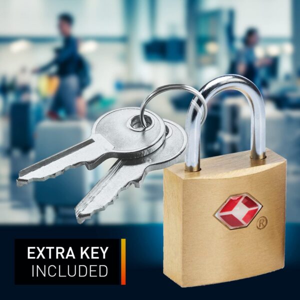 Inditradition Tsa Approved Brass Combination Lock With Keys For Suitcase, Luggage (Pack Of 2) - Golden Colour - Image 4