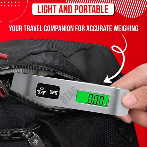 Btag Electronic Portable Digital LED Screen Luggage Weighing Scale|Handheld Travel Weight Measuring Scale for Suitcases, Bags&Baggage, 50 kg/110 Lb For Multi-Purpose Use. Pack of 1 (JY-29) - Image 5