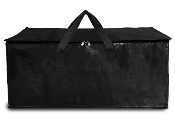 Shalimar Large Capacity Foldable Under Bed Storage Bags/Duffle Bags for Travel/Moving Bags/Wardrobe Organizer Bags | Comfortable Handles | Water Resistant | 24.5Lx12Wx14H Inches | Pack of 1 - Black - Image 2