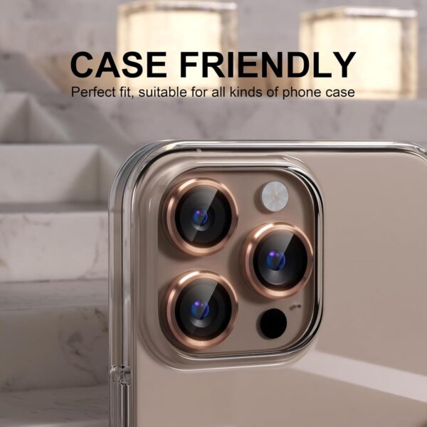 Lensarmor® Compatible for Desert Titanium Iphone 16 Pro Camera Lens Protector - Iphone 16 Pro Max Camera Lens Protector - 9H Hardness, Camera Protector Iphone 16 Pro - Iphone 16 Pro Lens Protector - Image 8
