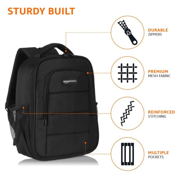 amazon basics Waterproof Fabric DSLR Camera Backpack Lightweight Camera/Laptop Bag, Lens Accessories Bags Carry Case for All DSLR SLR Cameras With Tripod Holder-A23 - Image 4