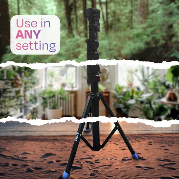 Kreo 1.6m Stayble Tripod Stand with Mobile Phone Holder for Mobile Phone Stand for Ring Lights and Camera Light Stand Tripod for Phone Mobile Stand for Video Recording Camera Stand for Video Shooting - Image 10