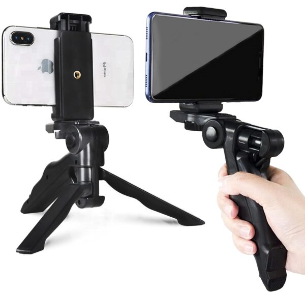 SUBTON Photography Mobile Holder Mini Tripod Camera Stand with Horizontal & Vertical Rotation | for Vlogging, Video Shooting, YouTube etc Compatible with All Mobile Phones, Action GoPro Cameras DSLR - Image 2