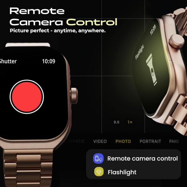 Boult Trail Smartwatch 2.01" 3D Curved HD Display, BT Calling 5.3, 600 Nits Brightness, IP68, 190+ Watchfaces, 120+ Sports Modes, AI Voice Assistant, SpO2 Monitoring (Rose Gold) - Image 6