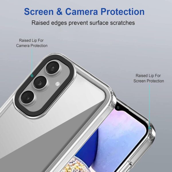 amazon basics Back Case Cover for Samsung Galaxy A35 5G (TPU + PC_Transparent) - Image 5