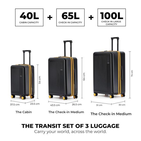 MOKOBARA Polycarbonate The Transit Luggage Poly-Carbonate Hard Sided 8 Spinner Silent Ninja Wheels (Crypto Sunray (Limited Edition) 2.0,Set Of 3,74 cm,Trolley) - Image 6