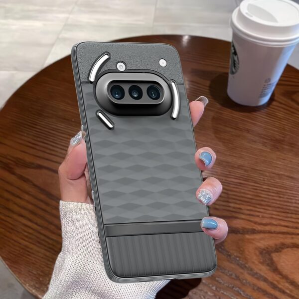 Amazon basics Back Cover for Nothing Phone 3a 5G| Full Camera Protection | TPU Soft Flexible Shockproof Bumper Case(Grey) - Image 8
