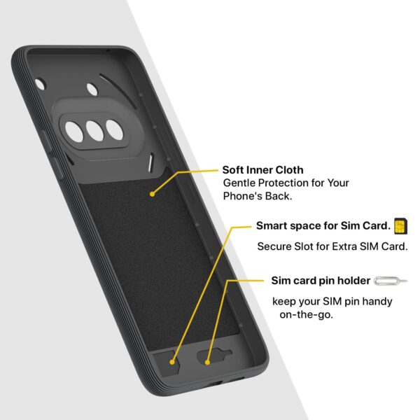 Amazon basics Back Cover for Nothing Phone 3a 5G| Full Camera Protection | TPU Soft Flexible Shockproof Bumper Case(Grey) - Image 7