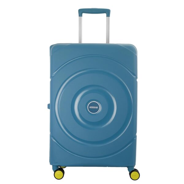 American Tourister Circurity+ 68 CM 8 Wheel with 3 Point TSA Lock Trolley Bag for Travel | Small Polypropelene Suitcase with TSA Lock, Double Wheels & Flexi Packing Straps for Men & Women - Larkspur - Image 3