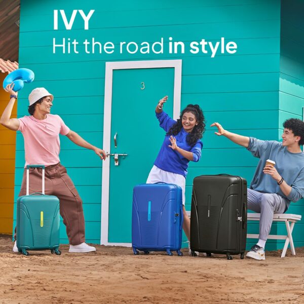 American Tourister Ivy 4 Wheel Spinner Polypropylene (Pp) 3 Pc Set Sea Green Hard Trolley Bag with TSA Lock Small, Medium & Large (55Cm + 68 Cm + 77Cm) - Image 3