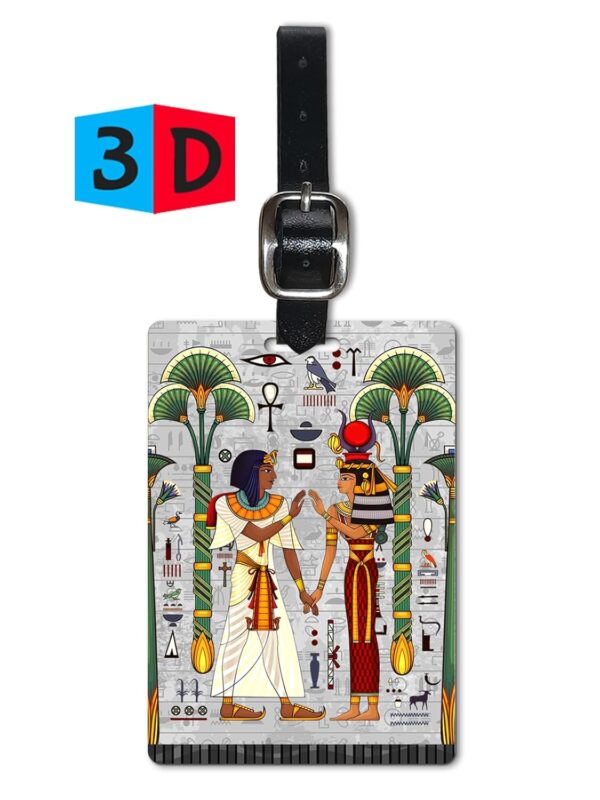 Lentikart 3D Lenticular Luggage Tag Set of 2 | Adventure Egypt Mummy Travel + Artistic Pink Flamingo | Luggage/Bag/Travel ID Label Tags for Suitcase & School Bags - Image 3