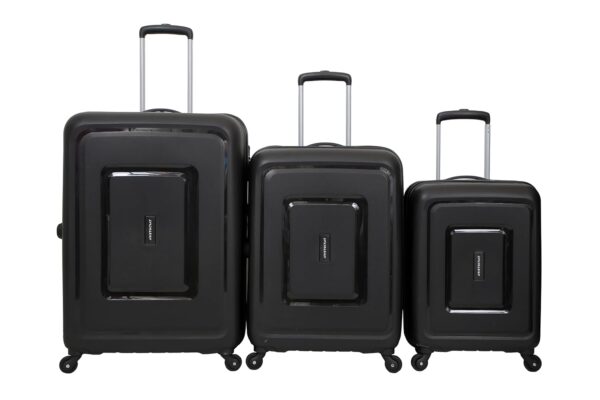 VIP Aristocrat 3 Pc Set Cabin 55 Cm (Small),65 Cm (Medium),75 Cm (Large) 4 Spinner Wheels Trolley,Hard Case Lightweight Bag & Combination Lock Suitcase With 7 Years International Warranty (Black) - Image 2