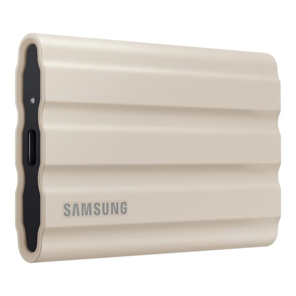 Samsung T7 Shield Portable SSD 2TB USB 3.2 Gen2 External SSD, Beige, Up to 1,050MB/s, Rugged, IP65 Water & Dust Resistant, for Photographers, Content Creators and Gaming, Mac Compatible, MU-PE2T0K - Image 2