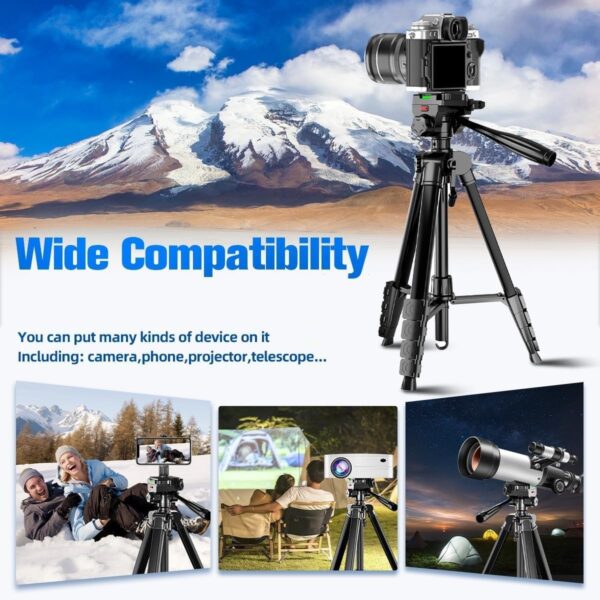 SKYCELL Tripod Stand for Mobile Phone and DSLR Camera for Best Video Recording Shoot 360 Rotaion 61 Inch (5 Feet) Suitable for iPhone - Image 5