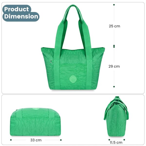 Storite 33cm Nylon Travel Duffle Bag for Women – Stylish Weekender & Overnight Luggage, Trendy Shoulder Handbag (Mint Green - 29x11.5x33 cm) - Image 3