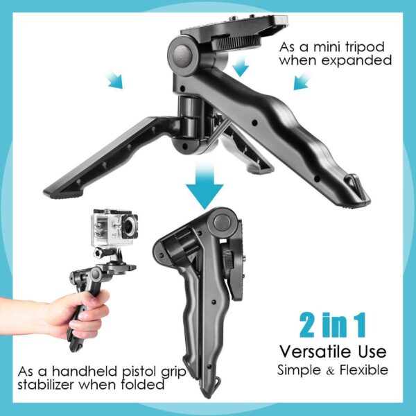 HOLD UP Photography Mobile Holder Mini Tripod Camera Stand with Horizontal & Vertical Rotation | for Vlogging, Video Shooting, YouTube etc Compatible with All Mobile Phones, Action GoPro Cameras DSLR - Image 3