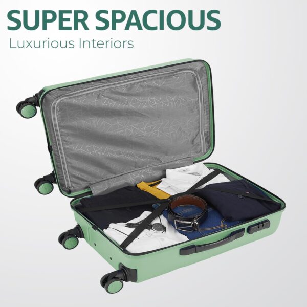 Safari Persia 8 Wheels 65cm Medium Checkin Trolley Bag Hard case Polycarbonate 360 Degree Wheeling System Luggage, Travel Bag, Suitcase for Travel, Trolley Bags for Travel, Jade Green - Image 9