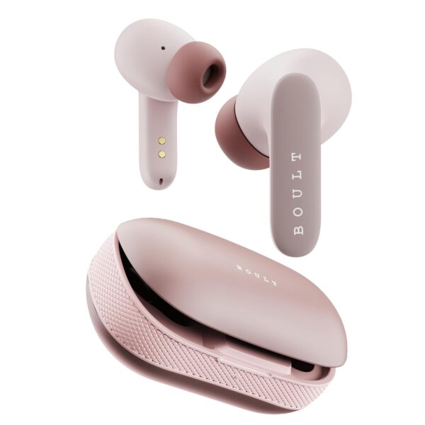 Boult Audio Z20 Pro Truly Wireless Bluetooth Ear buds with 60 Hours Playtime, 4 Mics Clear Calling, 45ms Low Latency, Rich Bass Drivers, ouch Controls, IPX5,TWS earbuds bluetooth wireless (Candy Cane) - Image 2